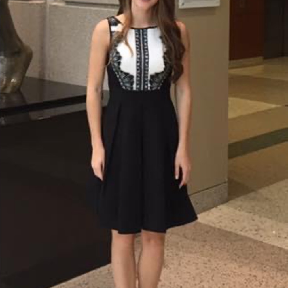 WHBM lace tuxedo fit and flare dress size 00 - Picture 6 of 8